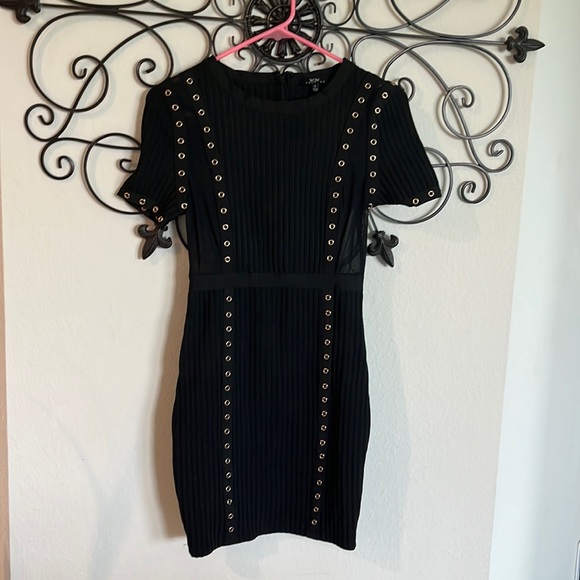 WOW couture black dress with mesh - Picture 1 of 3